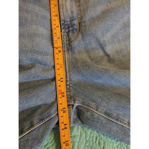 Old Navy Sz 18 O.G Straight High-Rise Raw Hem Light Wash Denim Distressed Jeans - Picture 8 of 9